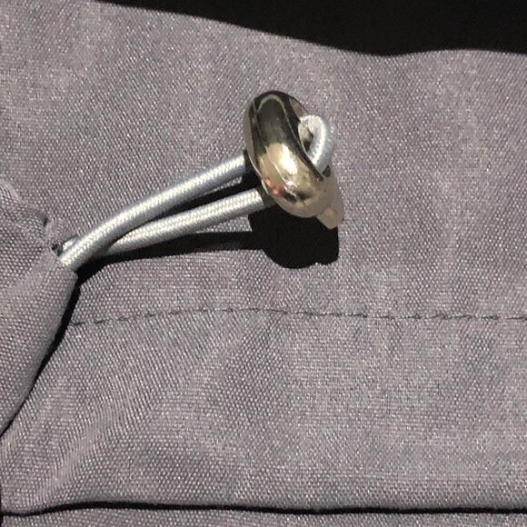 Extremely baggy grey parachute pants with adjustable waist - Picture 4 of 6